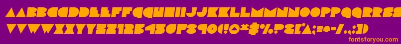Discodecksemital Font – Orange Fonts on Purple Background
