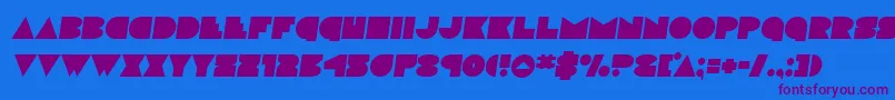 Discodecksemital Font – Purple Fonts on Blue Background