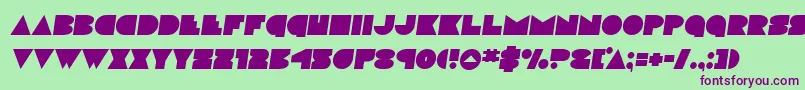 Discodecksemital-Schriftart – Violette Schriften auf grünem Hintergrund