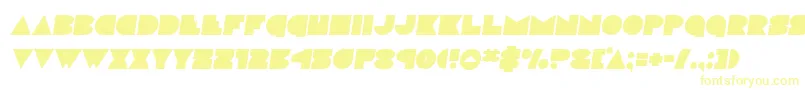 Discodecksemital Font – Yellow Fonts on White Background