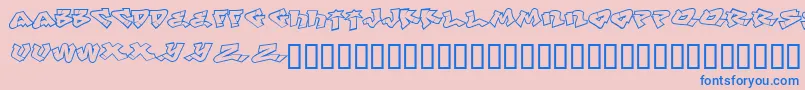 Шрифт Defwriterbasecyr – синие шрифты на розовом фоне