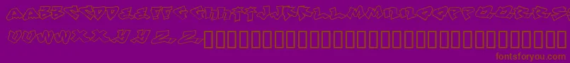 Defwriterbasecyr Font – Brown Fonts on Purple Background