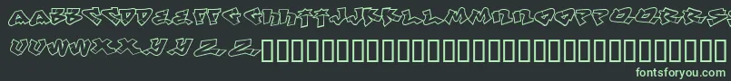 Defwriterbasecyr Font – Green Fonts on Black Background