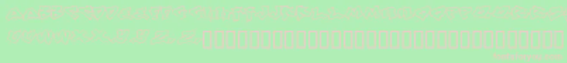 Defwriterbasecyr Font – Pink Fonts on Green Background