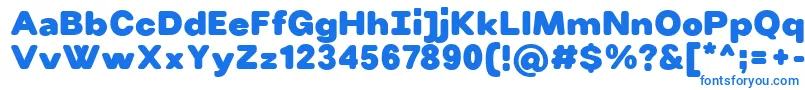Шрифт VillerayroundedBlack – синие шрифты
