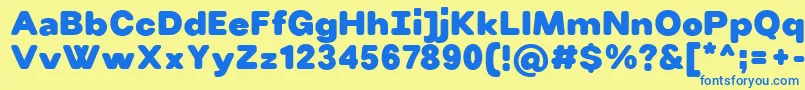 Подробнее о шрифте VillerayroundedBlack Шрифт VillerayroundedBlack – синие шрифты на жёлтом фоне