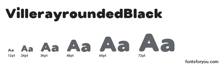 VillerayroundedBlack Font Sizes