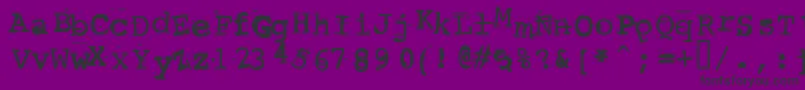 ScrewedUpTypewriter Font – Black Fonts on Purple Background
