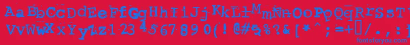 En savoir plus sur la police ScrewedUpTypewriter Police ScrewedUpTypewriter – polices bleues sur fond rouge