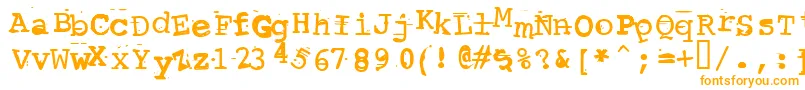 ScrewedUpTypewriter Font – Orange Fonts on White Background