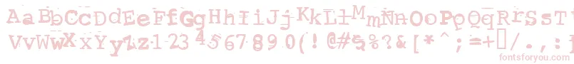 ScrewedUpTypewriter Font – Pink Fonts on White Background
