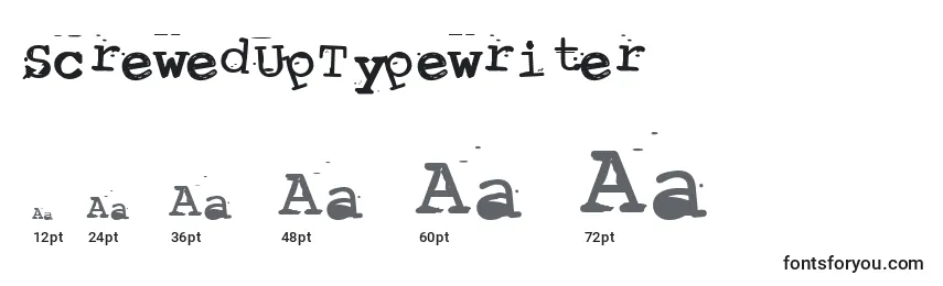 Размеры шрифта ScrewedUpTypewriter