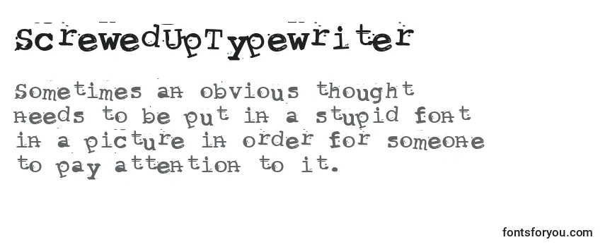 Schriftart ScrewedUpTypewriter