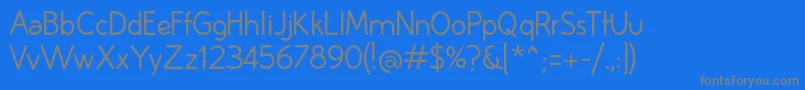HuelicR Font – Gray Fonts on Blue Background