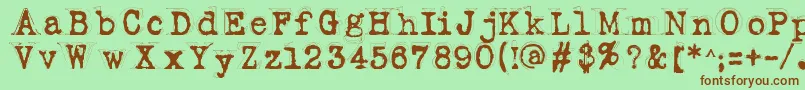Fluox Font – Brown Fonts on Green Background