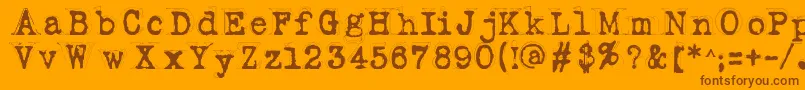 Fluox Font – Brown Fonts on Orange Background