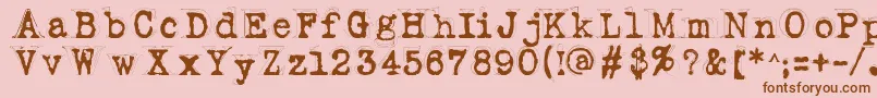 Fluox Font – Brown Fonts on Pink Background