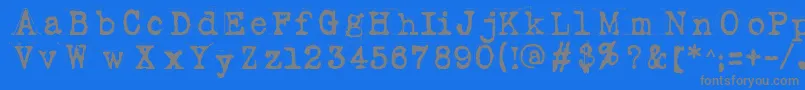Fluox-Schriftart – Graue Schriften auf blauem Hintergrund