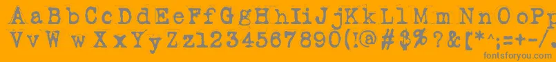 Fluox-Schriftart – Graue Schriften auf orangefarbenem Hintergrund