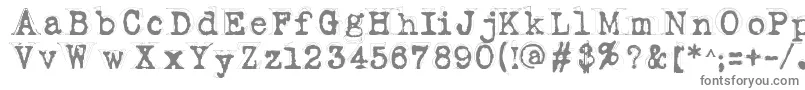 Fluox Font – Gray Fonts on White Background