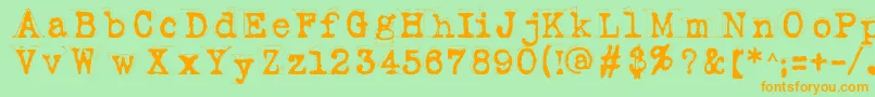 Fluox Font – Orange Fonts on Green Background