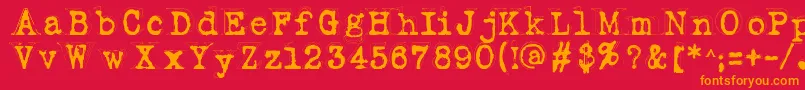 Fluox Font – Orange Fonts on Red Background