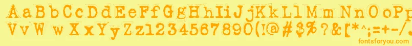 Fluox Font – Orange Fonts on Yellow Background