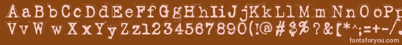 Fluox Font – Pink Fonts on Brown Background