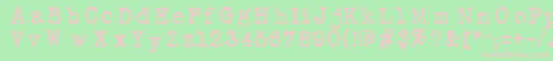 Fluox Font – Pink Fonts on Green Background
