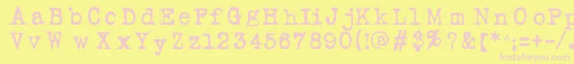 Fluox Font – Pink Fonts on Yellow Background