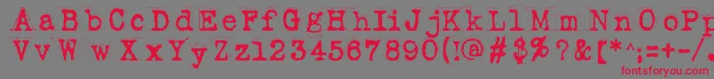 Fluox Font – Red Fonts on Gray Background