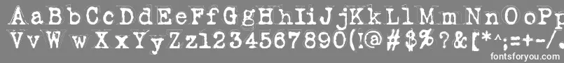 フォントFluox – 灰色の背景に白い文字