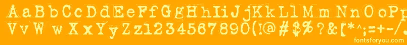 Fluox Font – Yellow Fonts on Orange Background