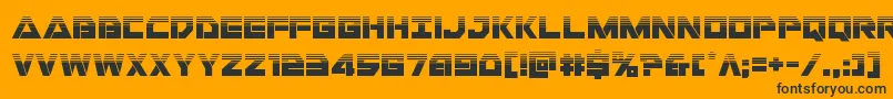 Libertyislandhalf Font – Black Fonts on Orange Background