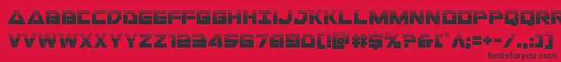 Libertyislandhalf Font – Black Fonts on Red Background