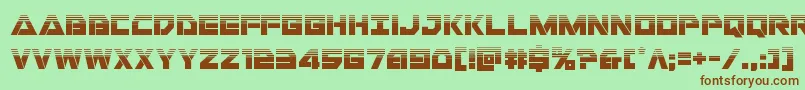 Libertyislandhalf Font – Brown Fonts on Green Background