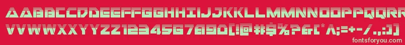 フォントLibertyislandhalf – 赤い背景に緑の文字