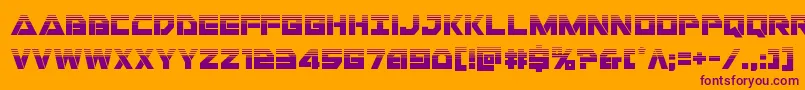 Libertyislandhalf Font – Purple Fonts on Orange Background