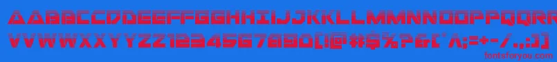 Libertyislandhalf Font – Red Fonts on Blue Background