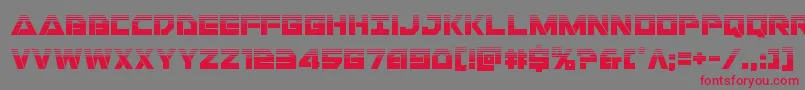 フォントLibertyislandhalf – 赤い文字の灰色の背景