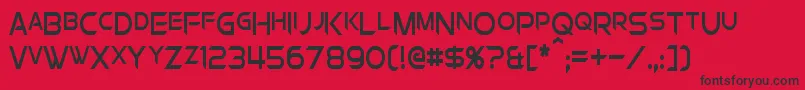 Police ChromiaSupercapCondensed – polices noires sur fond rouge