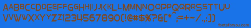 Police ChromiaSupercapCondensed – polices brunes sur fond bleu