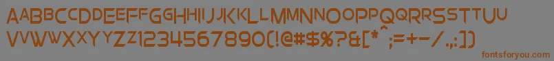 ChromiaSupercapCondensed-fontti – ruskeat fontit harmaalla taustalla