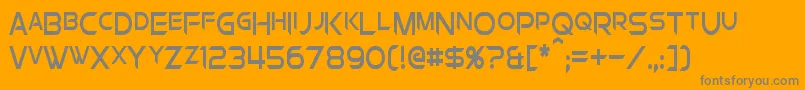 ChromiaSupercapCondensedフォントについての詳細 フォントChromiaSupercapCondensed – オレンジの背景に灰色の文字