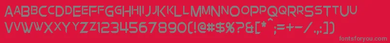 ChromiaSupercapCondensed Font – Gray Fonts on Red Background