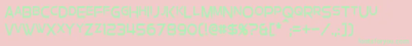 ChromiaSupercapCondensed-Schriftart – Grüne Schriften auf rosa Hintergrund