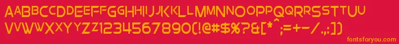 ChromiaSupercapCondensed Font – Orange Fonts on Red Background