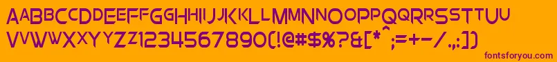 More about ChromiaSupercapCondensed Font ChromiaSupercapCondensed Font – Purple Fonts on Orange Background