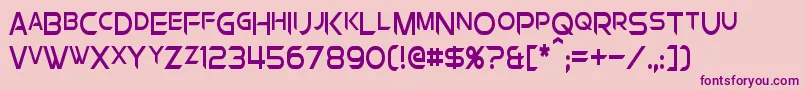 Подробнее о шрифте ChromiaSupercapCondensed Шрифт ChromiaSupercapCondensed – фиолетовые шрифты на розовом фоне
