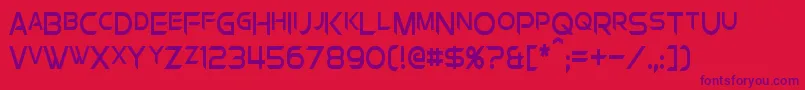 ChromiaSupercapCondensed Font – Purple Fonts on Red Background